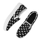 Rebel Rider Kickback Slip-On Skate Shoes B&W - Miz.Behavin&