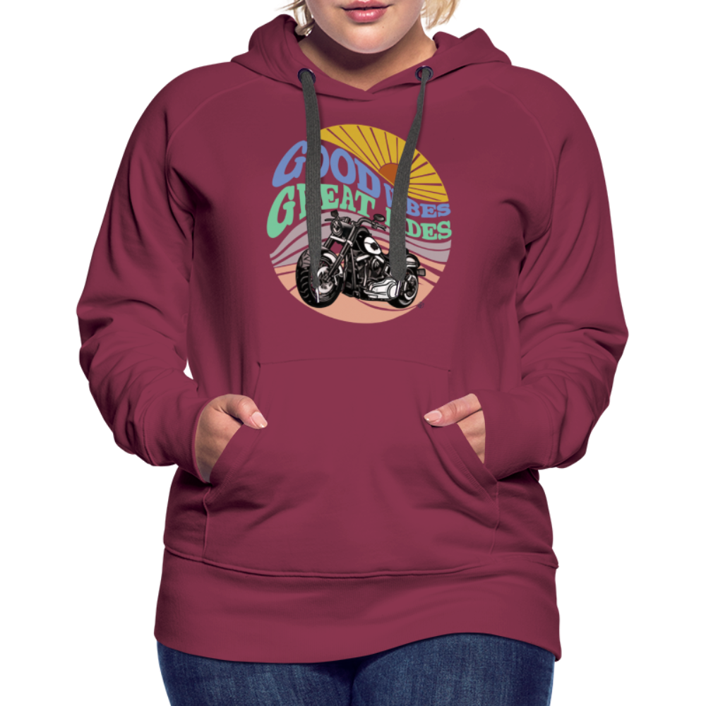 Good Vibes Great Rides | Women’s Premium Hoodie - burgundy