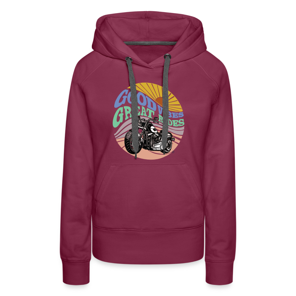 Good Vibes Great Rides | Women’s Premium Hoodie - burgundy