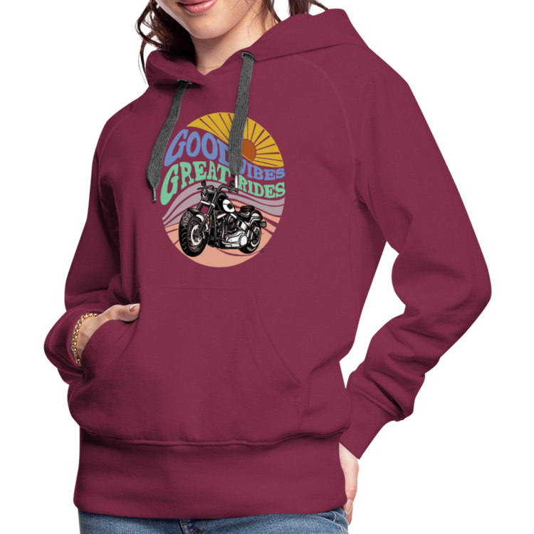 Good Vibes Great Rides | Women’s Premium Hoodie - burgundy