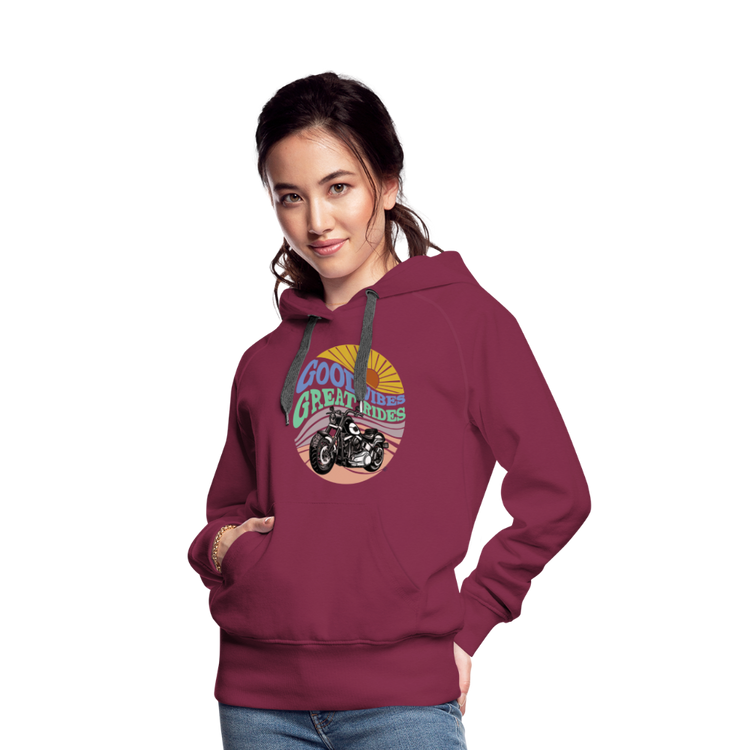 Good Vibes Great Rides | Women’s Premium Hoodie - burgundy