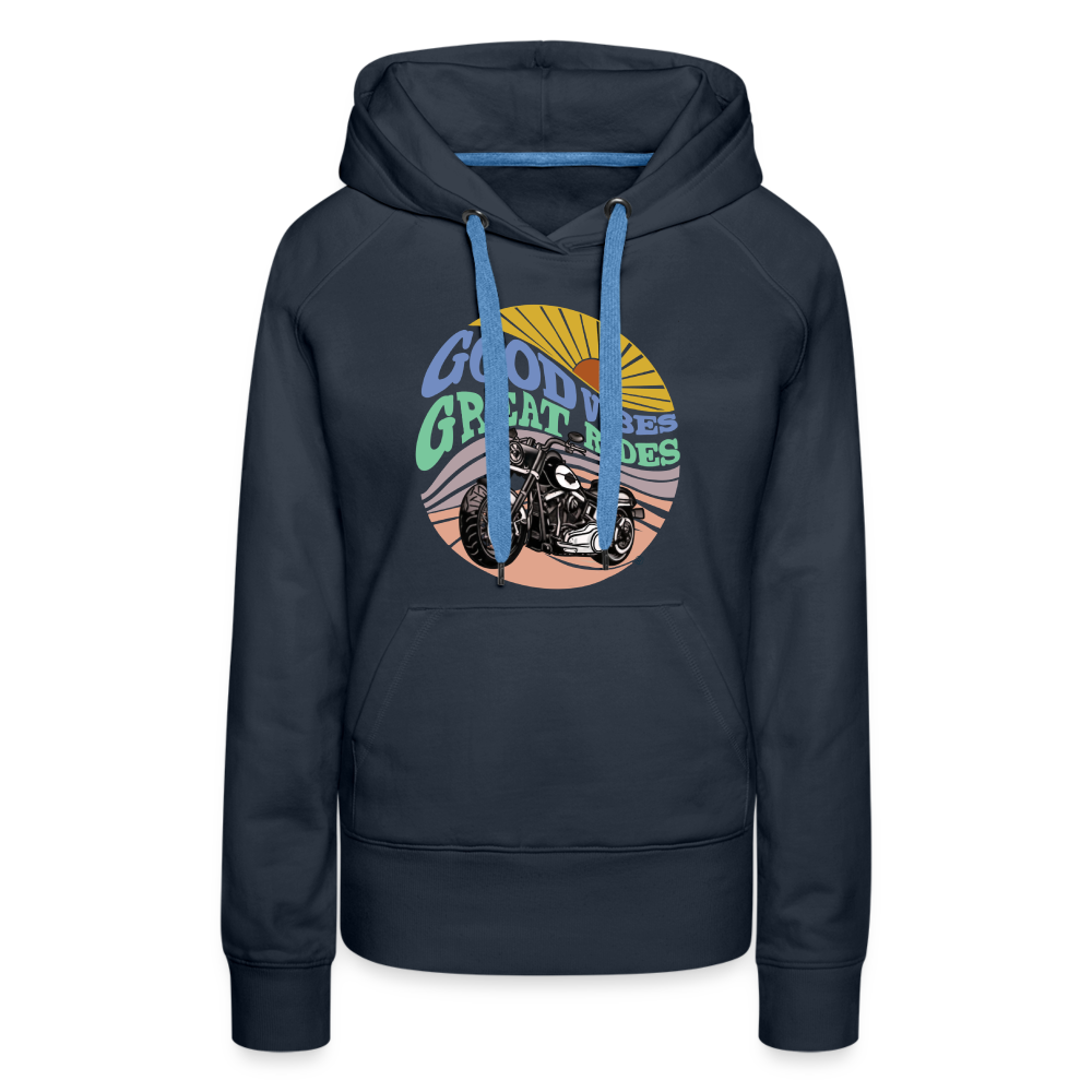 Good Vibes Great Rides | Women’s Premium Hoodie - navy