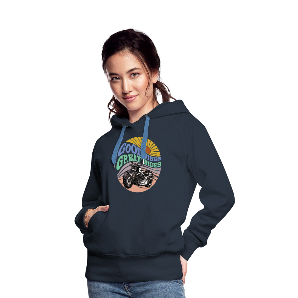 Good Vibes Great Rides | Women’s Premium Hoodie - navy