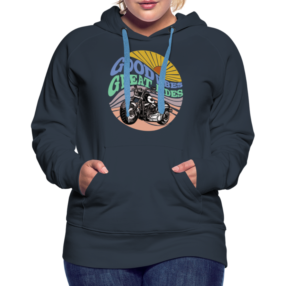 Good Vibes Great Rides | Women’s Premium Hoodie - navy