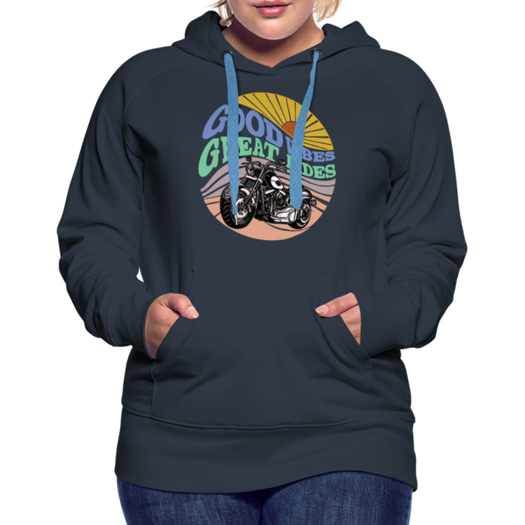 Good Vibes Great Rides | Women’s Premium Hoodie - navy