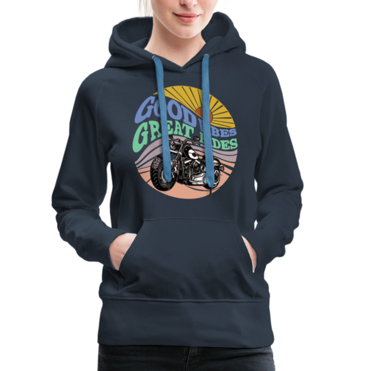 Good Vibes Great Rides | Women’s Premium Hoodie - navy